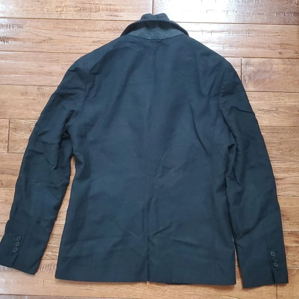 All Saints Shiro Italian Cloth Charcoal Wool Jacket